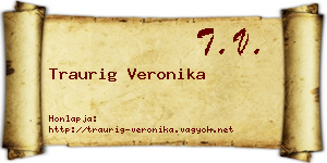 Traurig Veronika névjegykártya
